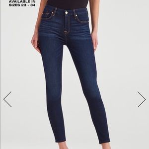 7 For All Kind High Waist Ankle Skinny Jeans
